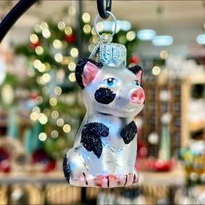 Brink Nordic - Julepynt - Gris 4 cm. - Lyser�d med sorte pletter