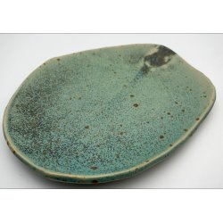 Lille kage tallerken i keramik - Organisk form 