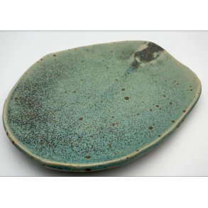 Lille kage tallerken i keramik - Organisk form 