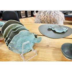 Fisketallerken  - Nefritgrn mat