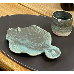 Fisketallerken  - Nefritgrn mat