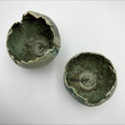 Keramik fyrfadsstage - Nifritgrn effekt