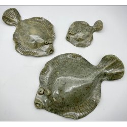 Fladfisk i keramik - Krystalgrn