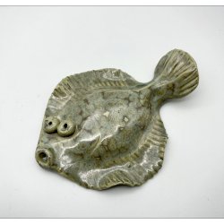 Fladfisk i keramik - Krystalgrn