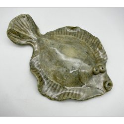 Fladfisk i keramik - Krystalgrn