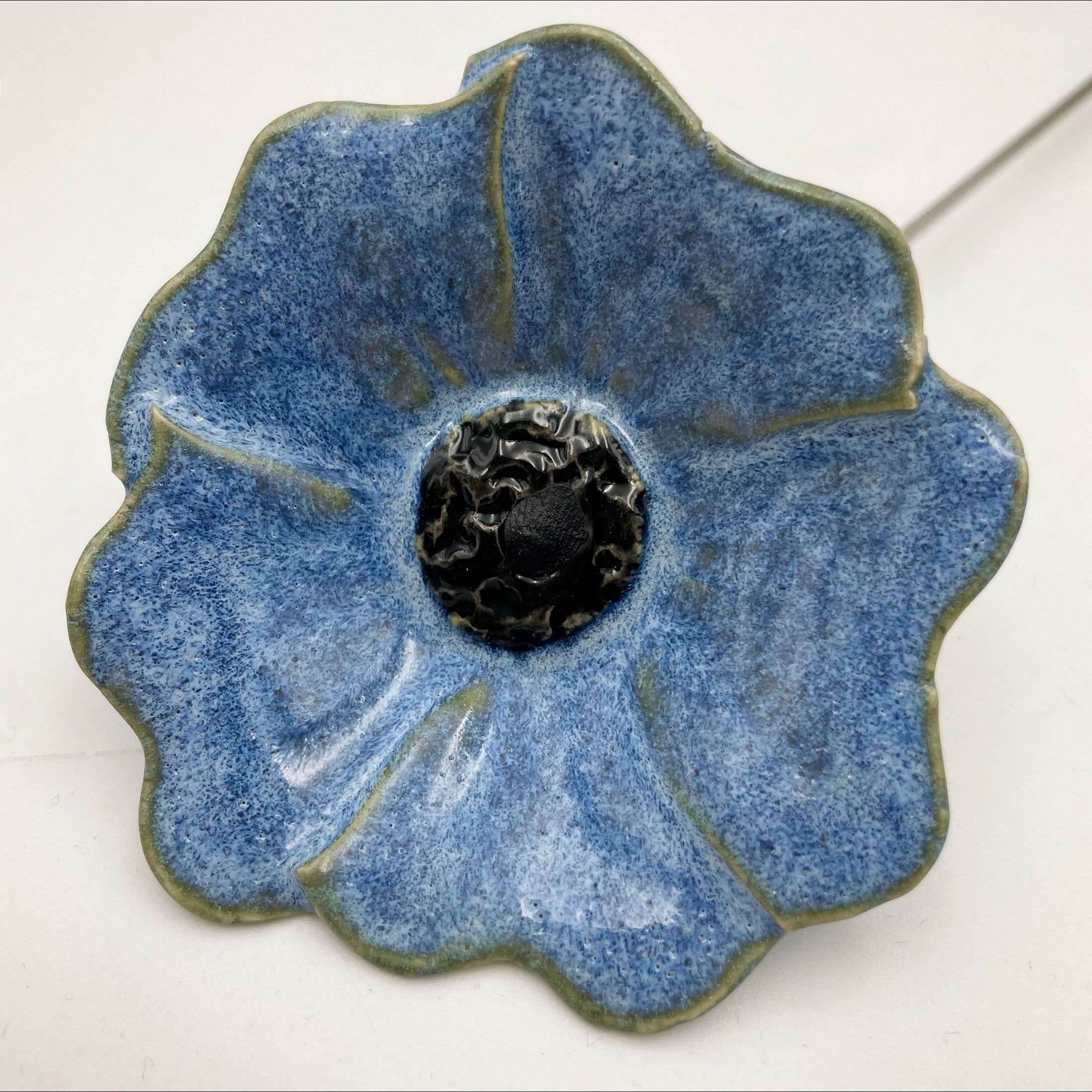 Keramik blomst - Lys blågrøn