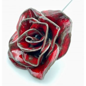 Keramik rose - Koral rd -  10 cm.