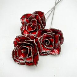Keramik rose - Koral rd -  9 cm