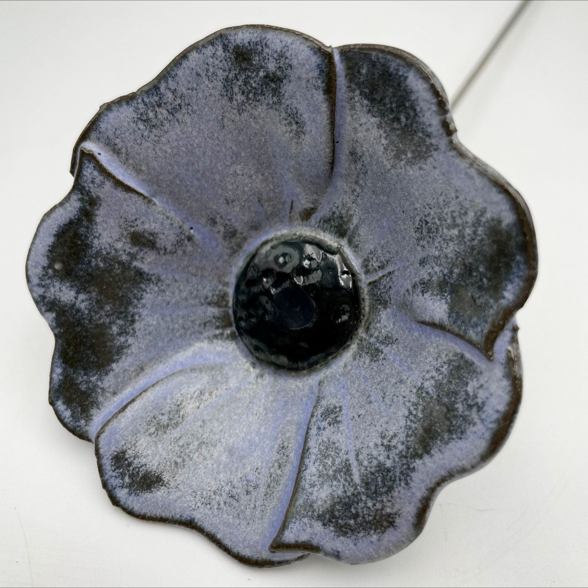 Keramik blomst - Violet mat mrk