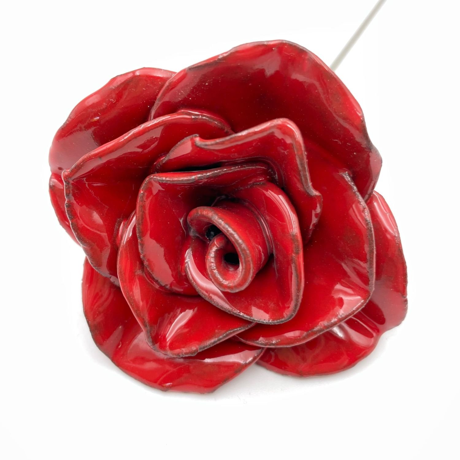 Keramik rose - Rd blank -  8 cm