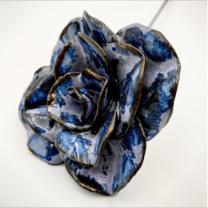 Keramik rose - Bl effekt -  8 cm