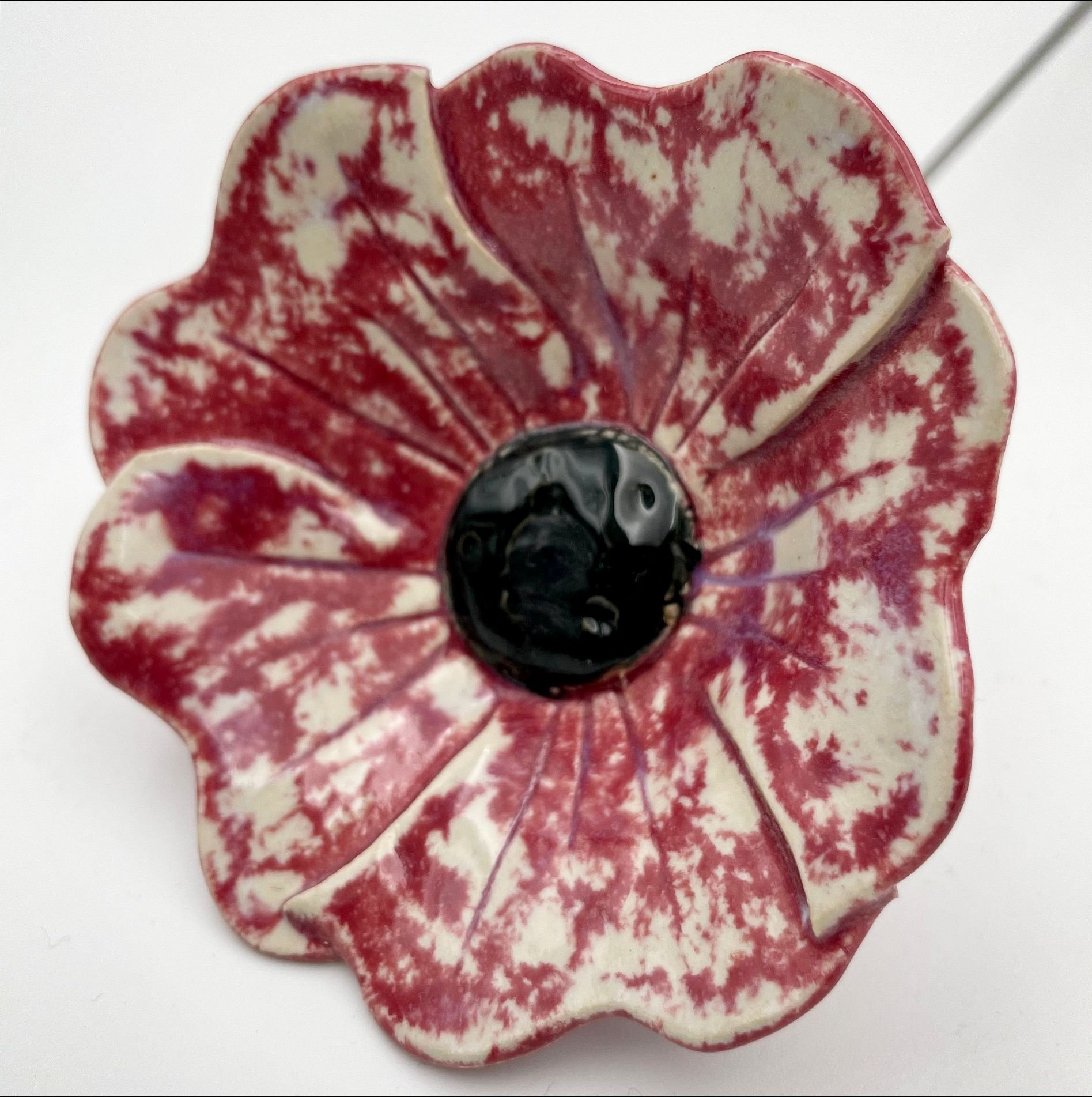 Keramik blomst - Blommefarve med hvid effekt