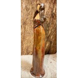 Dame i keramik - Lys hud - Rustrd kjole med effekt