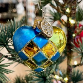 Brink Nordic - Julepynt - St med Hjerte/Flag/tromme 4cm Sverige