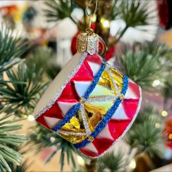 Brink Nordic - Julepynt - St med Hjerte/Flag/tromme 4cm Norge