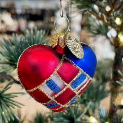 Brink Nordic - Julepynt - St med Hjerte/Flag/tromme 4cm Norge