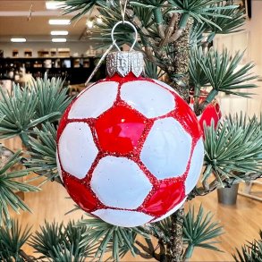 Brink Nordic - Julepynt - Bold - Rd hvid 5cm.