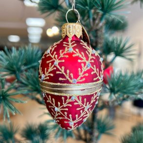 Brink Nordic - Julepynt - Drbediamant 6cm. Rd/Guld - Grn/Guld