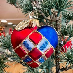 Brink Nordic - Julepynt - St med Hjerte/Flag/tromme 4cm Norge