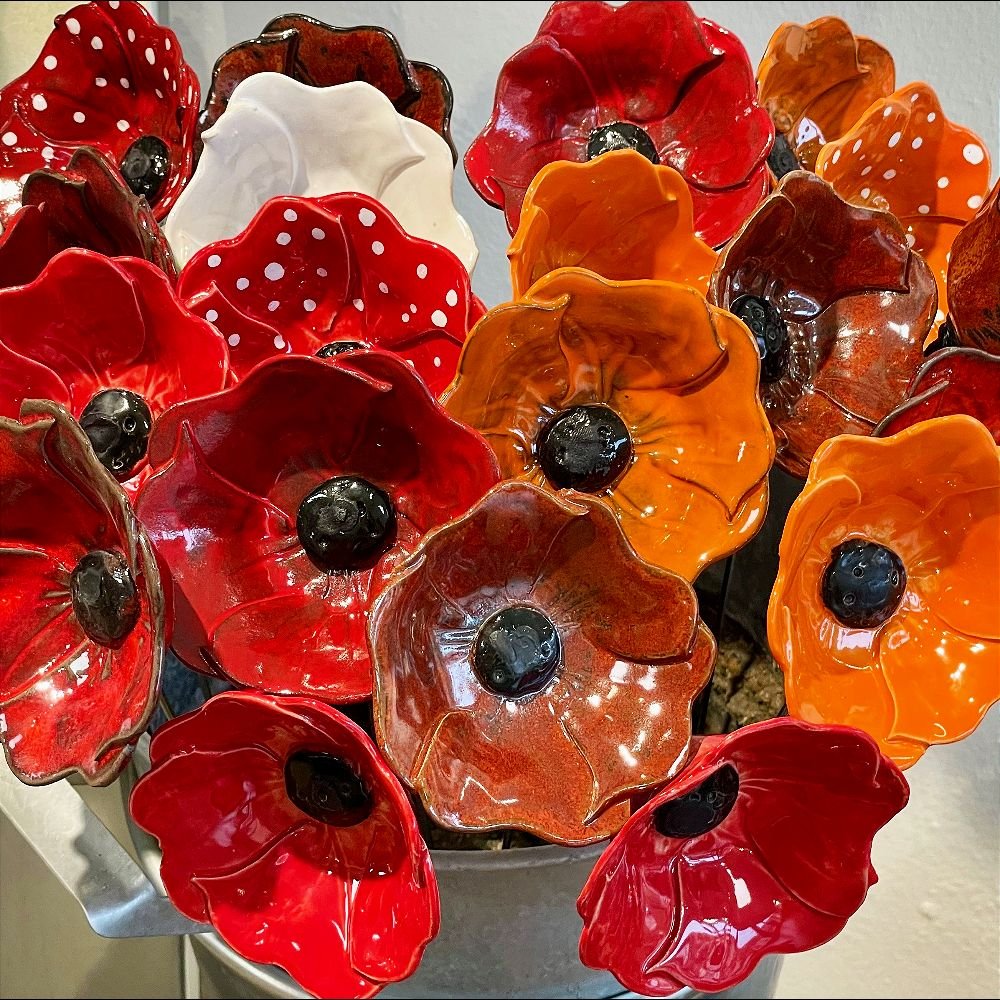 Håndlavede keramik blomster